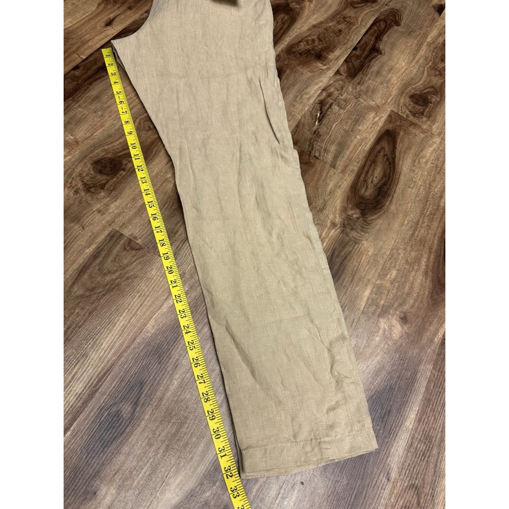 DL1961 Lukas Slim Straight Pantalon Khaki Linen Pants 32 x 32.5 - Picture 10 of 10